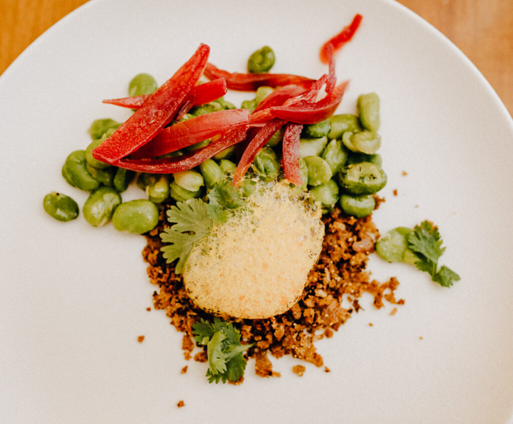 Vegetarisches Mittagsgericht im Restaurant Mito, kreative Küche in Porto