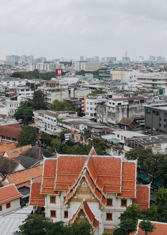 Blick vom Golden Mount auf die Skyline Bangkoks