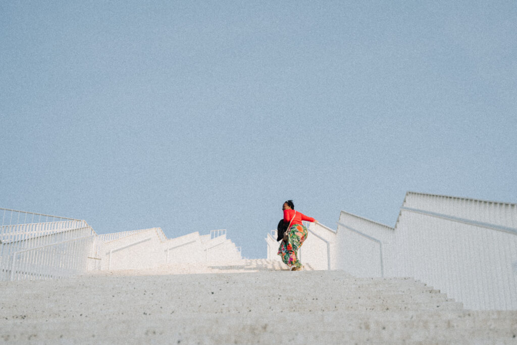 Aufnahme auf der Pyramide von Tirana