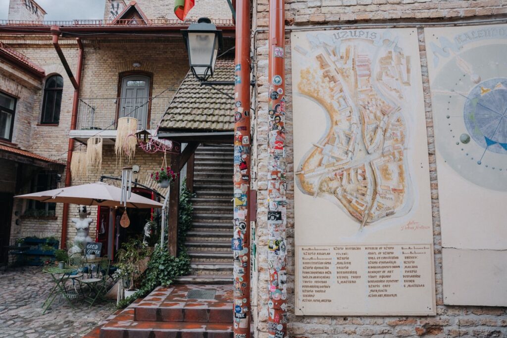 Street Art im alternativen Viertel Užupis in Vilnius